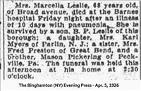 Leslie, Mrs.Marcella